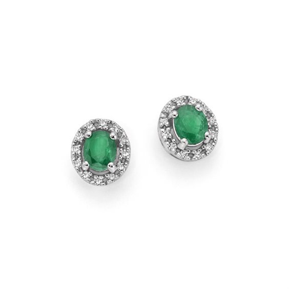 Orecchini Donna Oro Donna Luce in Oro bianco Smeraldo 0.70 Ct DHOE9854.012 - DHOE9854.012
